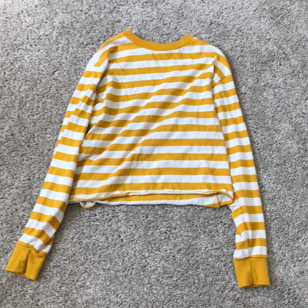 Brandy Melville Yellow Striped shirt